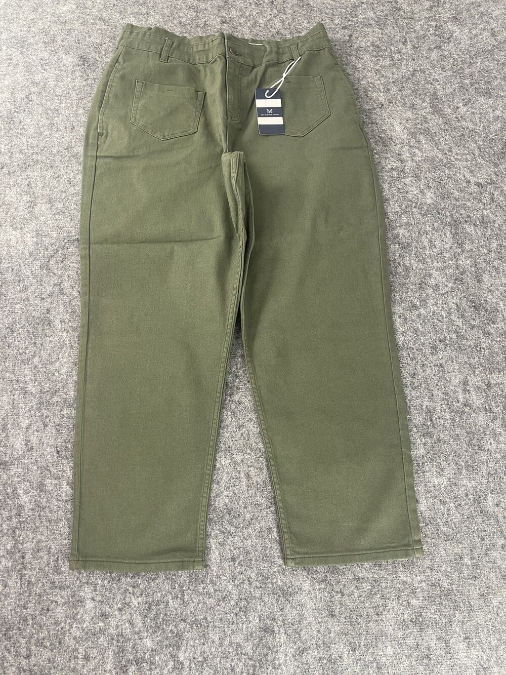 Crew Clothing Womens Pants 4 Oxford Chino Green Sage Pockets Stretch UK:8 N216